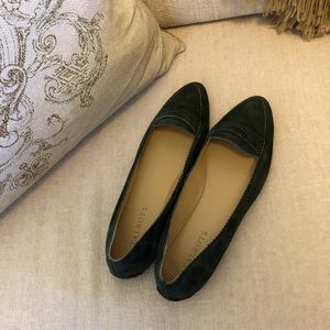 NWOT Talbots green suede flats 8.5